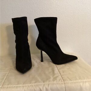 Black Suede Women's High heel Booties